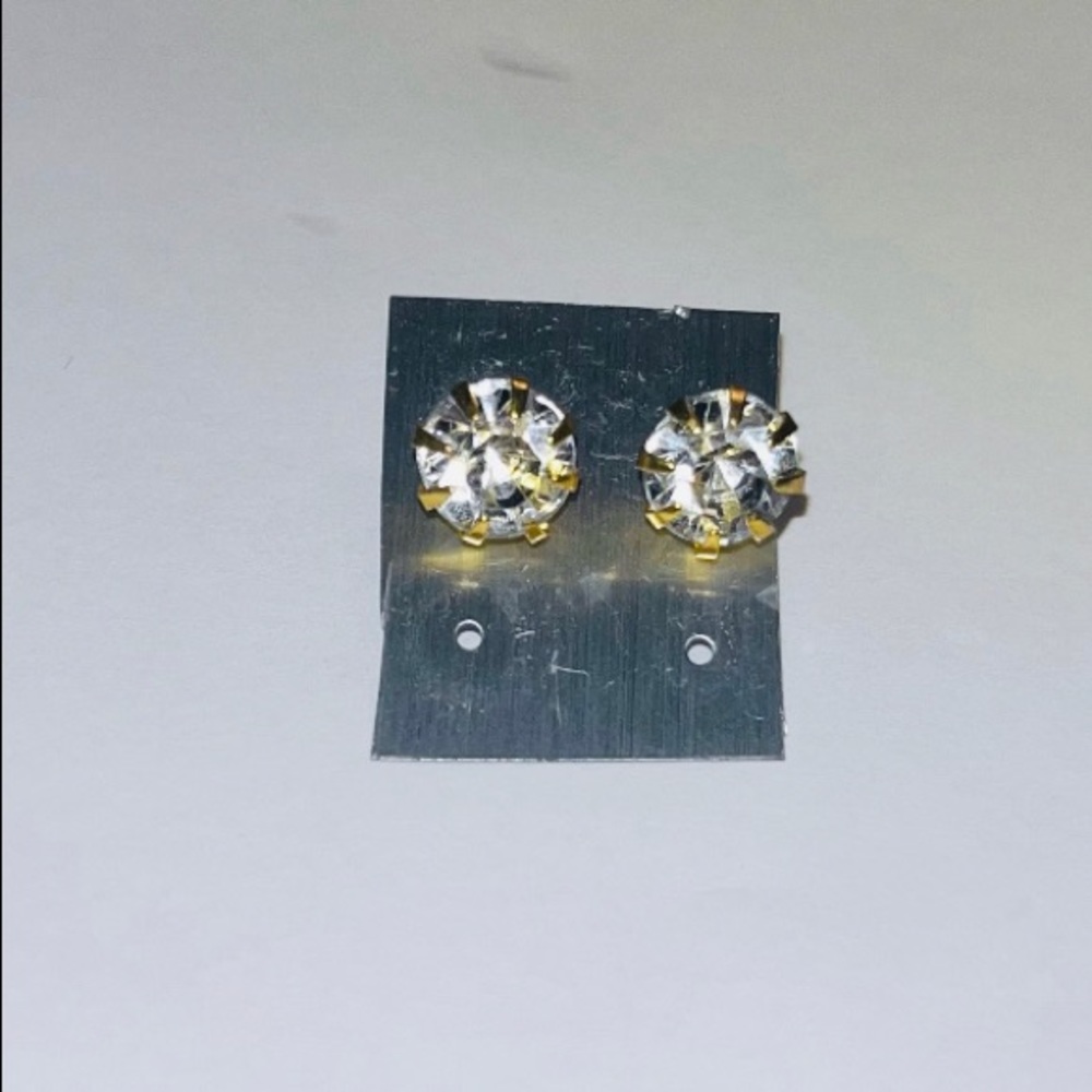 Gold diamond stud earrings. New and/or never worn before. 

Price $10